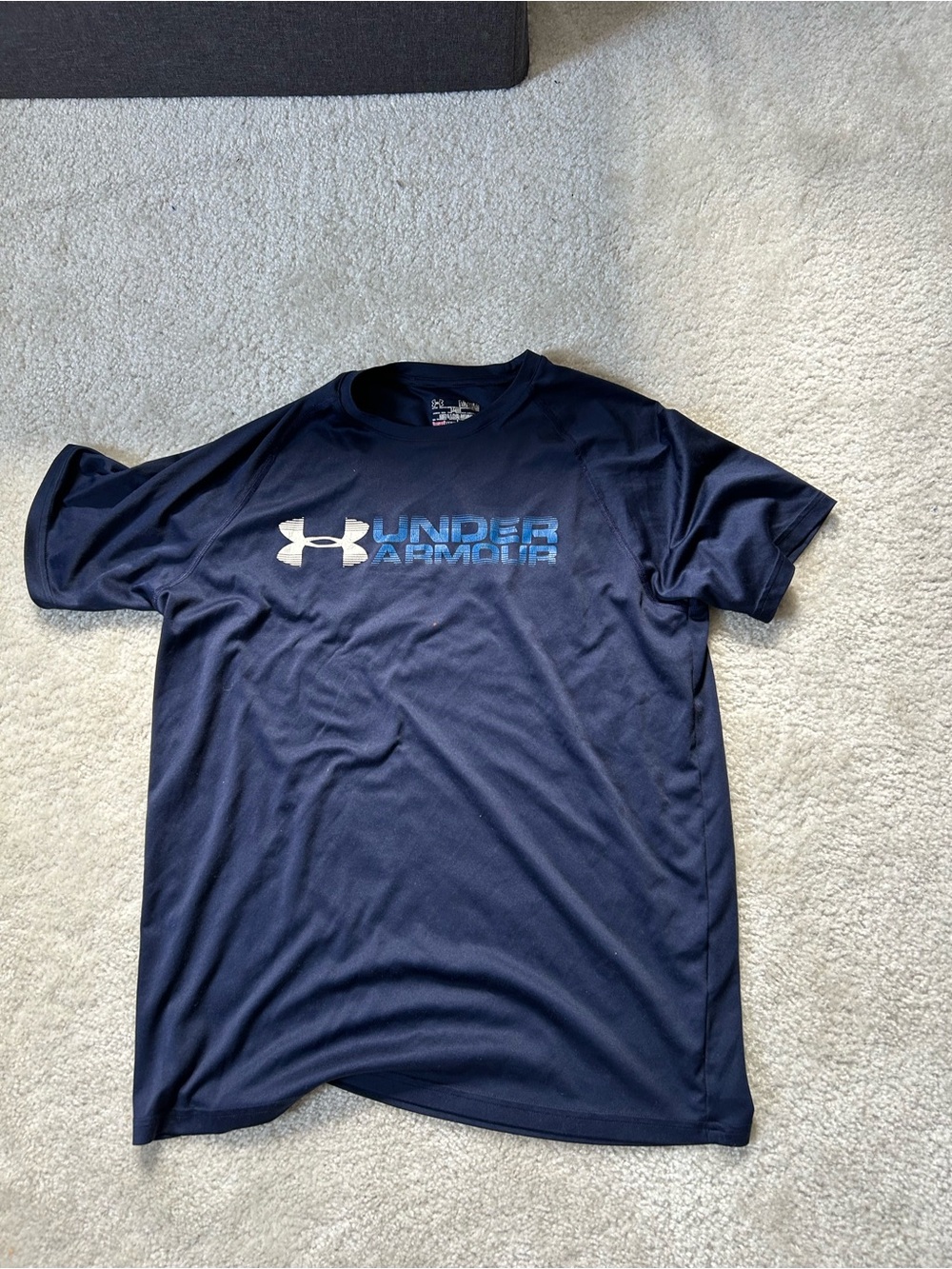 Under Armour Navy Short Sleeve Logo Performance Tee